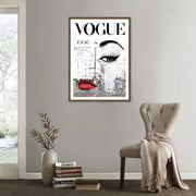 Vogue Posters - Fashion Wall Art - Set Of Two (2) Vogue Prints - Audrey Hepburn Vogue Cover 1959 - Vogue Cover 1950 - Vogue Cover Vintage Art - free postage worldwide