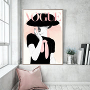 Vogue Cover Art Poster - Fashion Wall Art - Digital Art - Vogue Vintage Magazine - Vogue Watercolor Art Print - Home Decor