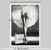 Fashion Wall Art Photography - Set Of Four (4) Prints - Photography Art Posters  - Brigitte Bardot Poster - Chanel - Audrey Hepburn Art Prints - Yves St Laurent - Home Decor