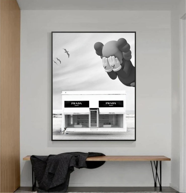 Kaws Hypebeast Poster/Print-  Prada Marfa Poster - Fashion Wall Art  - High Res 300 DPI