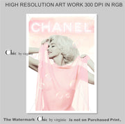 Vogue Cover Magazine Set of 6 Posters/Prints | Iconic Designer Fashion Wall Art | Chanel Posters