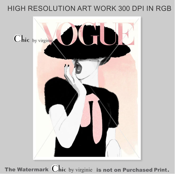 Vogue Posters - Fashion Wall Art - Set Of Three (3) Prints - Chanel Wa ...